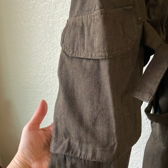 Standard Cloth Cotton Chocolate Herringbone Twill Flared Cargo Pant men XL orXXL - Picture 15 of 15